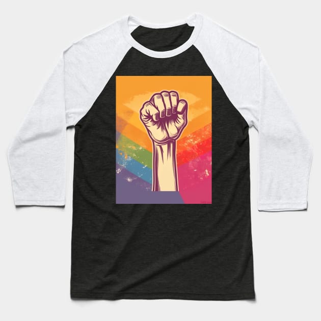 Support for LGBTQ+ Baseball T-Shirt by Maverick Media